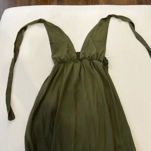 PLT olive green maxi dress